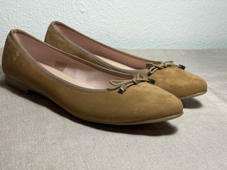 Zapatos planos Balletinas beige/marrón