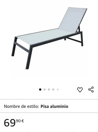 Chillvert Tumbona Alumnio Pisa 203x64x43 cm