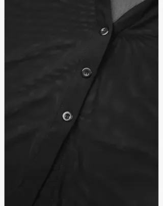 Camisa Stradivarius Transparente Negra,  Talla S