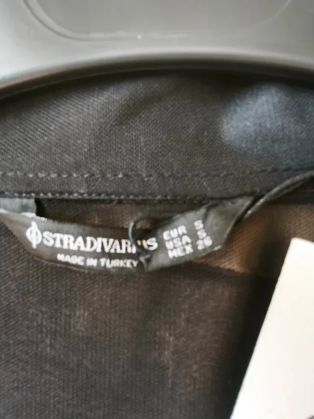 Camisa Stradivarius Transparente Negra,  Talla S