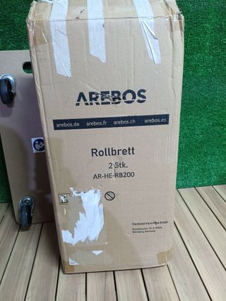 Arebos Plataforma con Ruedas | Plataforma de Carga | Roll Tabla | Tabla de Ruedas | Plataforma para Transporte | Tablero rodante | 6 Unidades | hasta 200 kg de Carga | Incl. Almohadillas de Goma