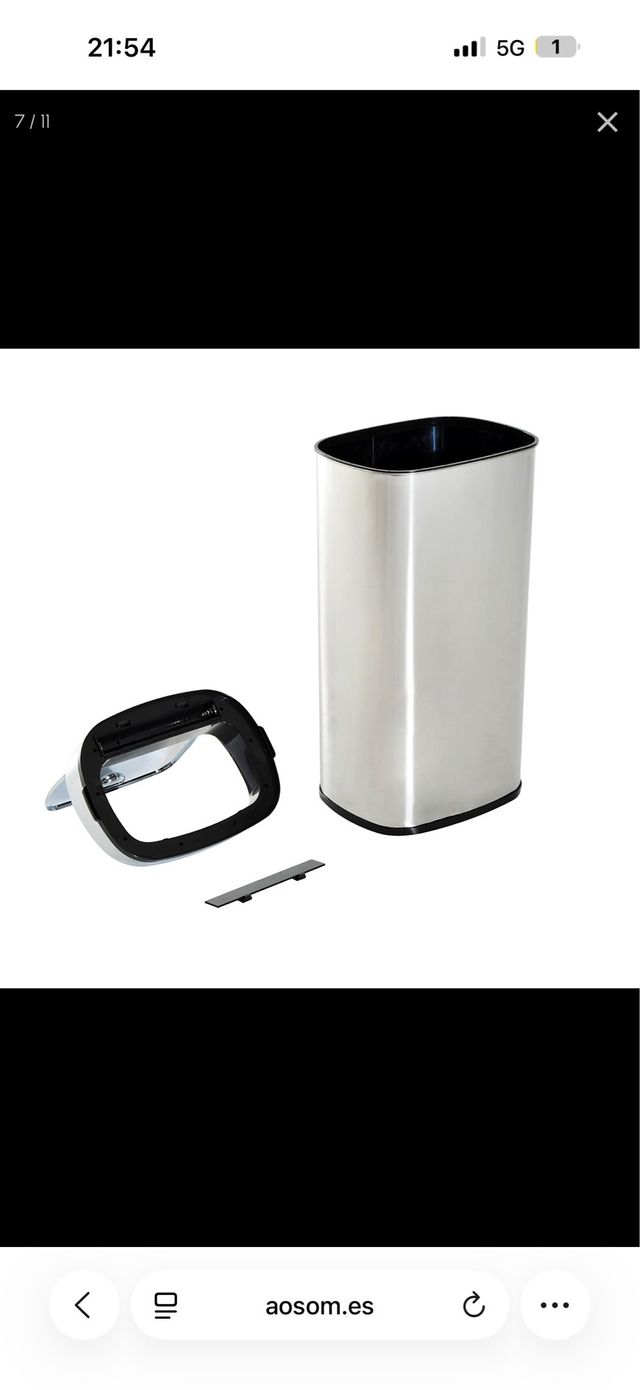 Papelera de cocina con sensor.