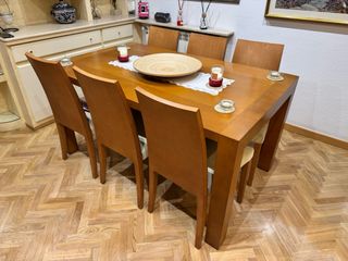 Mesa comedor extensible madera moderno