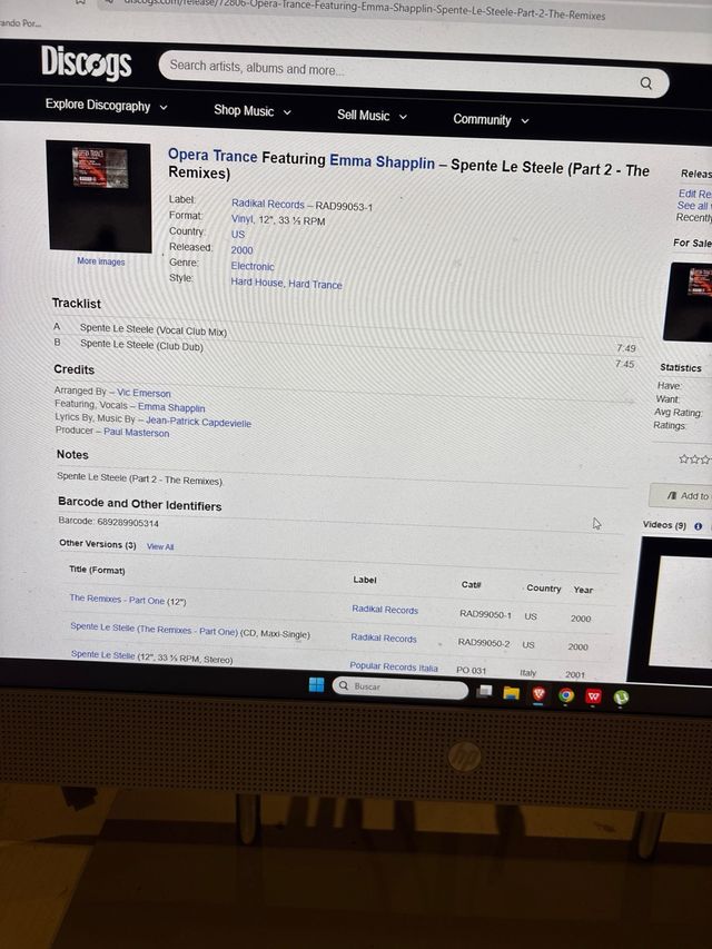 Vinilo Opera Trance - Spente Le Steele Remixes