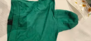 Felpa verde con cappuccio per bambino