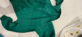 Felpa verde con cappuccio per bambino