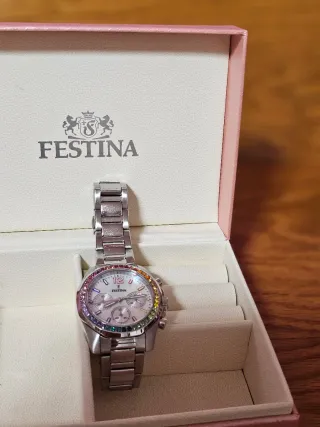 Reloj Festina Mujer Multicolor y Plateado