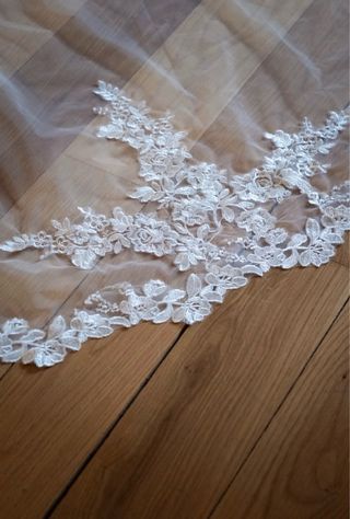 Vestido Novia Pronovias T.42 + Velo Catedral