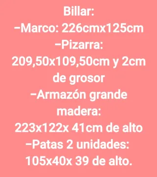 MESA DE BILLAR Precio negociable para venta seria