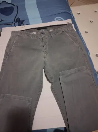 Pantaloni uomo taglia 54 grigio liu.jo filo tirato