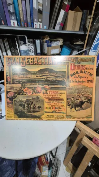 Cartel Toros San Sebastián 1898