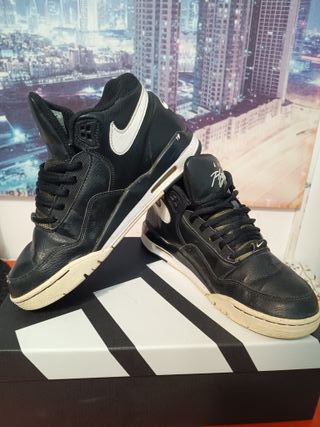 Zapatillas Nike Flight Legacy Negras Blancas