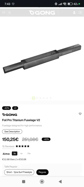 Fuselaje Titanio V2 Gong