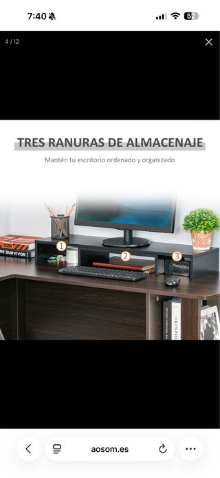 Soporte elevador para monitores.