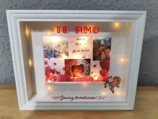 Marco de fotos Te Amo con luces