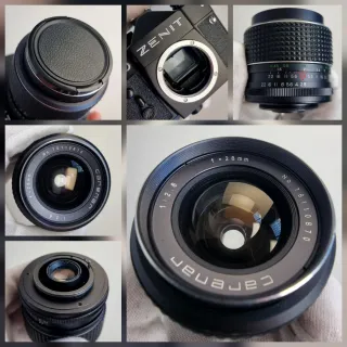 Cámara analógica ZENIT XP + objetivo 28 mm y FUNDA