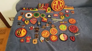 Portachiavi AS Roma in legno