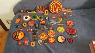 Portachiavi AS Roma in legno