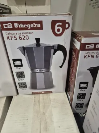 Cafetera Orbegozo KFS 620 Aluminio 6 Tazas