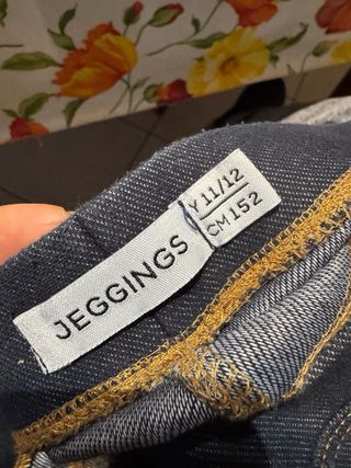 Jeggings jeans bambina 11/12 anni