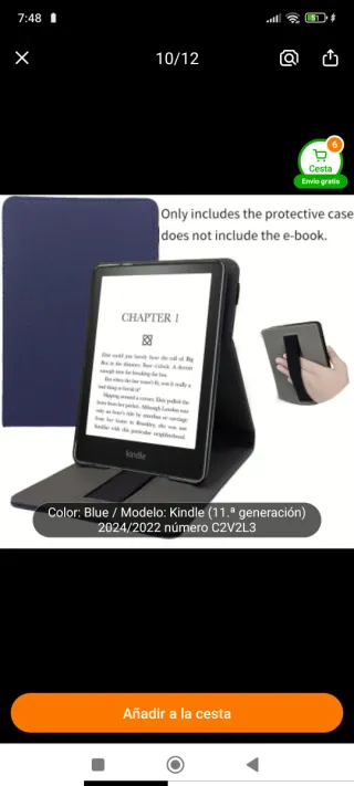 Funda Kindle 11ª Gen Azul NUEVA