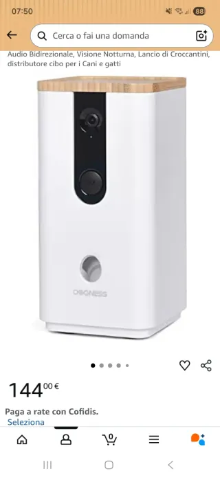 Telecamera per cani/gatti