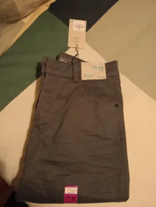 Pantalones grises skinny 13-14 años