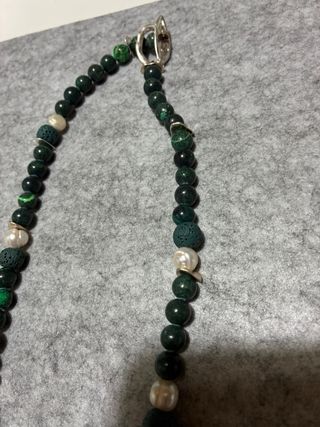 Collar árbol de la vida plata y verde