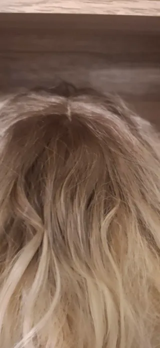 Peluca larga rubia ondulada