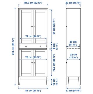 Aparador IDANÄS IKEA Madera y Cristal