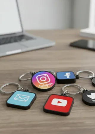 Llaveros NFC Tags Personalizables redes sociales