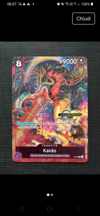 One Piece Card Kaido 9000 carta promo