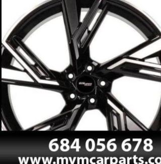 SET 4 LLANTAS AUDI RS6 2020 NEGRA PULIDA