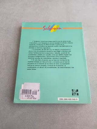 ÁLGEBRA SUPERIOR. MURRAY R. SPIEGEL.