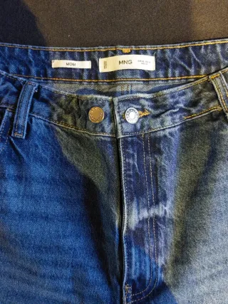 Jeans Mom Fit Mango Blu