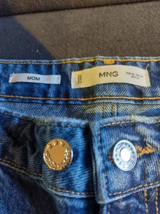 Jeans Mom Fit Mango Blu