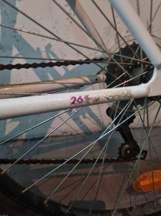 Bicicleta 26 blanca y rosa