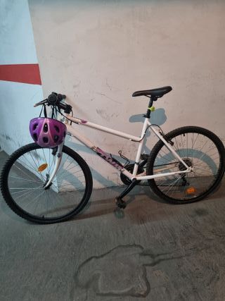 Bicicleta 26 blanca y rosa
