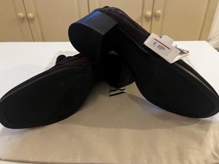 Mocasines Zara Serraje Tacón Marrón Talla 41