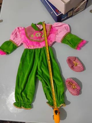Vestito Carnevale Bambina Rosa e Verde
