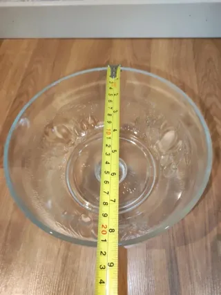 Centro de mesa frutero cristal tallado