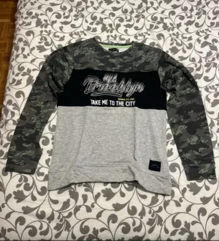 Sudadera Brooklyn Camuflaje Gris Verde