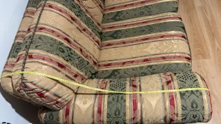 Sofá de tela multicolor