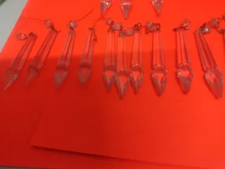 Lote 15 Lágrimas Cristal Lámpara Araña.N3