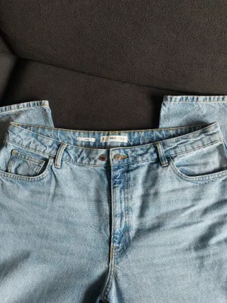 Jeans Mom Fit Mango Blu Chiaro