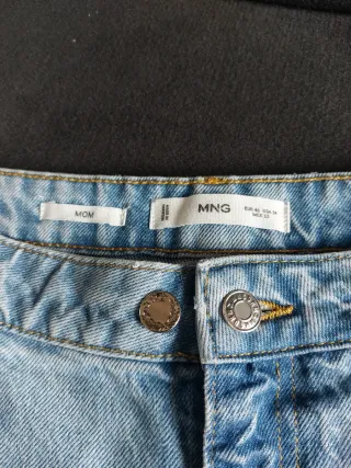 Jeans Mom Fit Mango Blu Chiaro