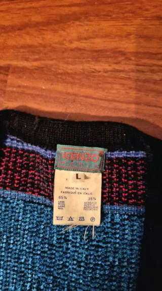 Cardigan Kenzo Paris Vintage Taglia L Lana