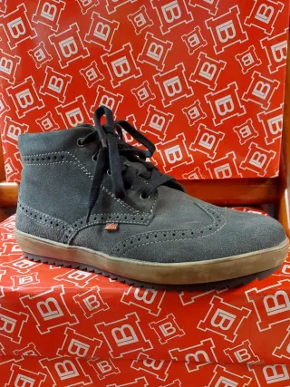 Scarpe uomo camoscio grigio antracite