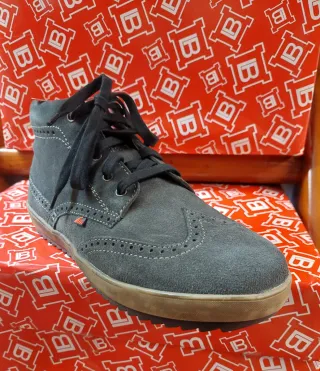 Scarpe uomo camoscio grigio antracite