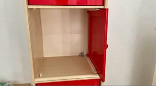 Set 2 Armarios Ikea Kämpe Rojo y Beige